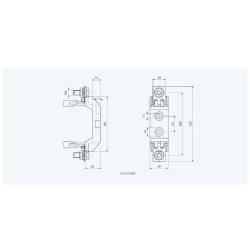 63A - SUNTREE SNH00 gPV 1P 1000V DC Fuse Base/Holder  Fuse Link PV